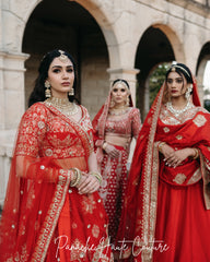 Sukanya Red Zardozi Bridal Lehenga – Jahan Collection by Panache Haute Couture