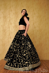 Bottle Green Color Lehenga Set