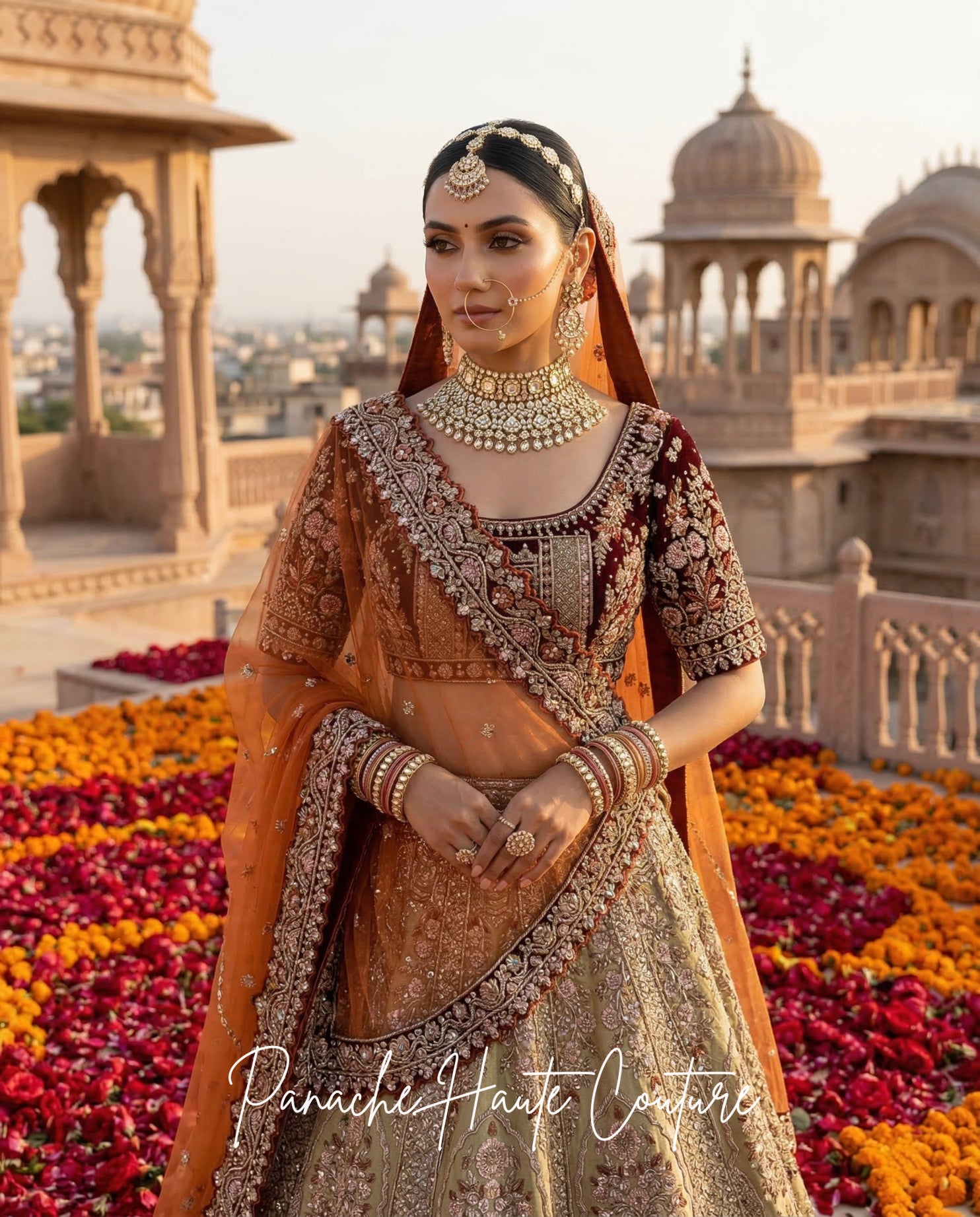 Dilras Light Green Bridal Lehenga-Panache Haute Couture