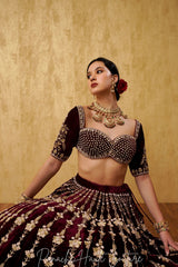 Burgundy Color Lehenga Set