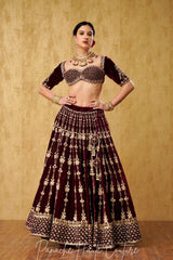 Burgundy Color Lehenga Set