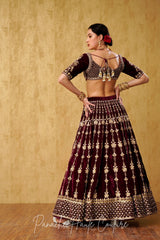 Burgundy Color Lehenga Set