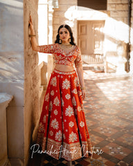 Sukanya Red Zardozi Bridal Lehenga – Jahan Collection by Panache Haute Couture