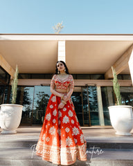 Sukanya Red Zardozi Bridal Lehenga – Jahan Collection by Panache Haute Couture