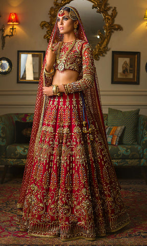 Red Color Wedding Lehenga