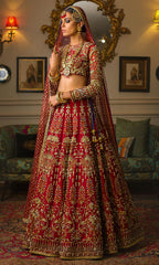 Red Color Wedding Lehenga