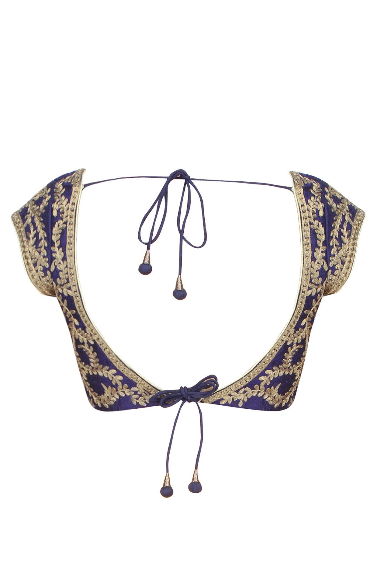 Purple colour embroidered blouse
