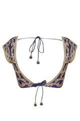 Purple colour embroidered blouse