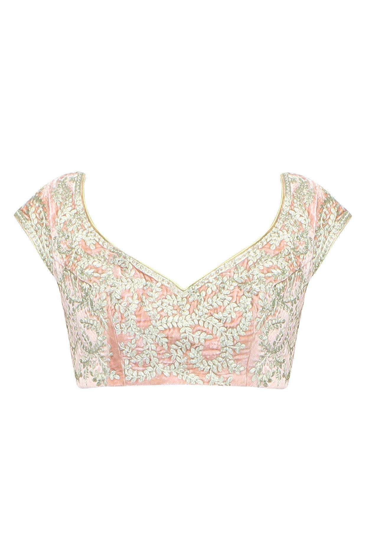 Peach colour embroidered blouse