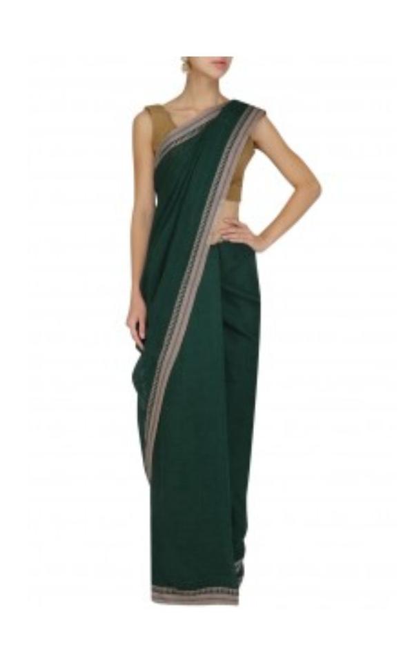 Teal Green Colour Saree
