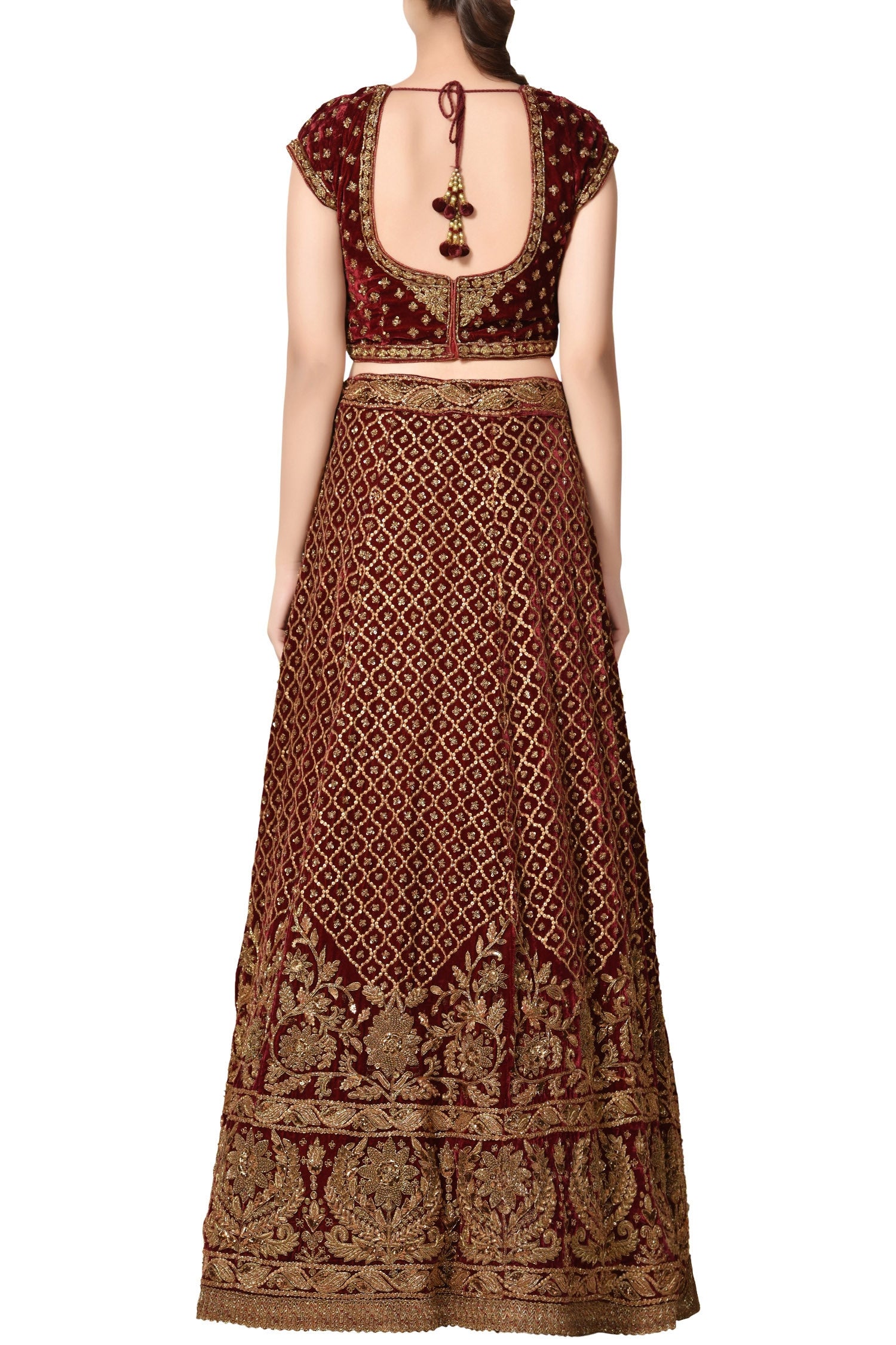 Burgandy Colour Wedding Lehenga