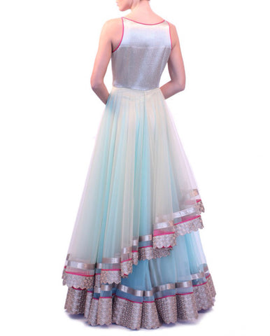 Sky blue stunning lehenga