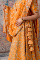 Apricot Color Zardozi Bridal Lehenga