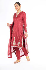 Attractive Daredevil Handloom Silk Salwar Kameez with Dupatta