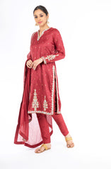 Attractive Daredevil Handloom Silk Salwar Kameez with Dupatta