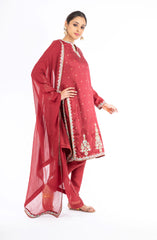 Attractive Daredevil Handloom Silk Salwar Kameez with Dupatta