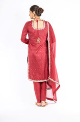Attractive Daredevil Handloom Silk Salwar Kameez with Dupatta