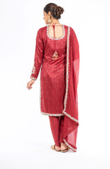 Attractive Daredevil Handloom Silk Salwar Kameez with Dupatta