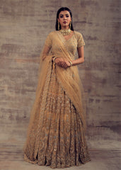Beige Gold Wedding Lehenga SERIYAH