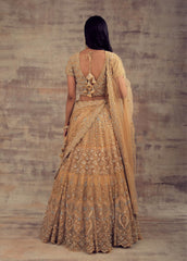 Beige Gold Wedding Lehenga SERIYAH