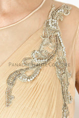 Beige Color Designer Saree Gown Online