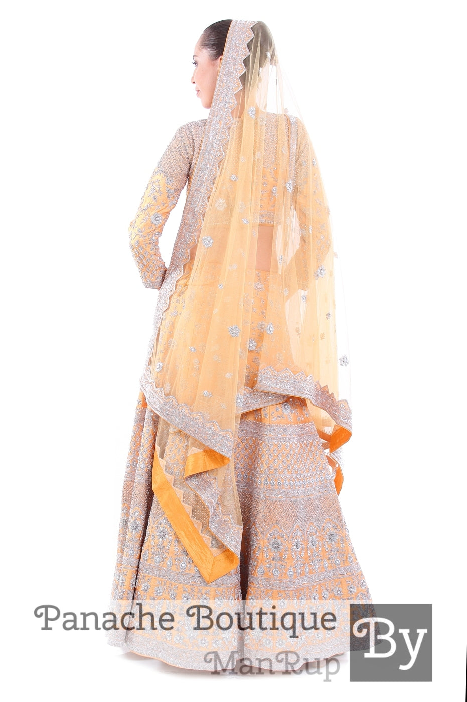 Beige Colour Wedding Lehenga In Zardozi Embroidery