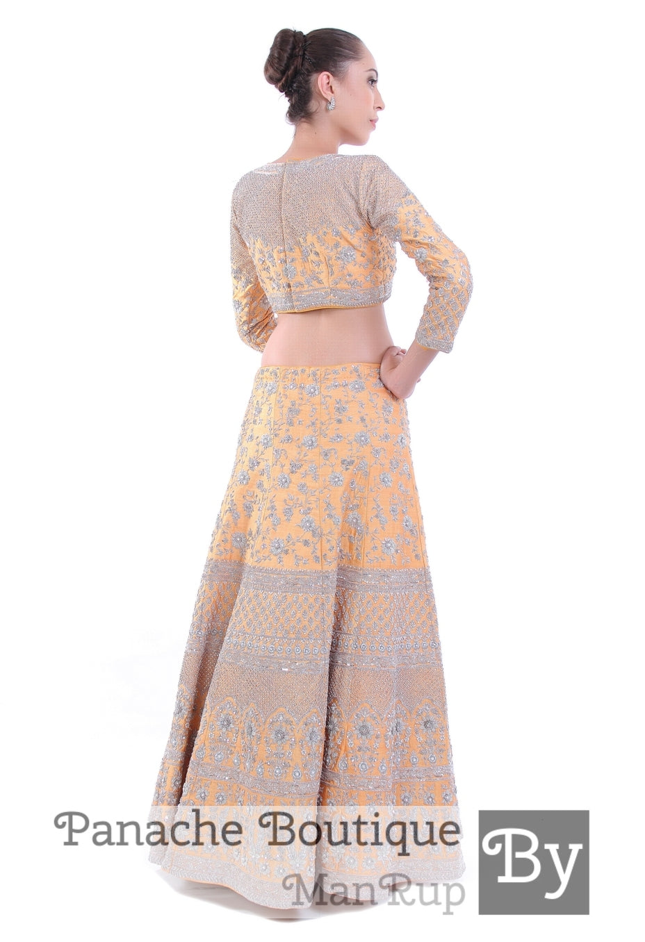 Beige Colour Wedding Lehenga In Zardozi Embroidery