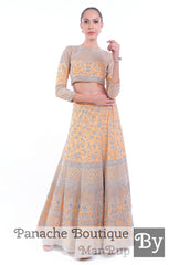Beige Colour Wedding Lehenga In Zardozi Embroidery