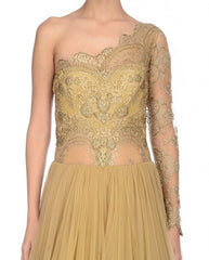 Beige Color Indo Western Gown