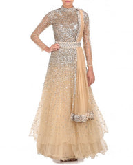 Beige Color Indo Western Gown