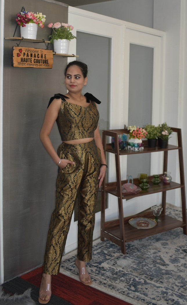 Attractive Banarasi Brocade Trouser with a Blouse