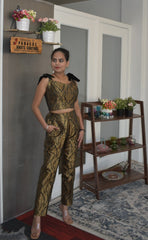 Attractive Banarasi Brocade Trouser with a Blouse