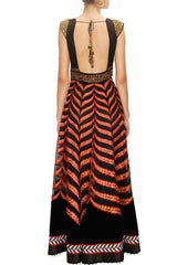 Black and Golden Anarkali Suits