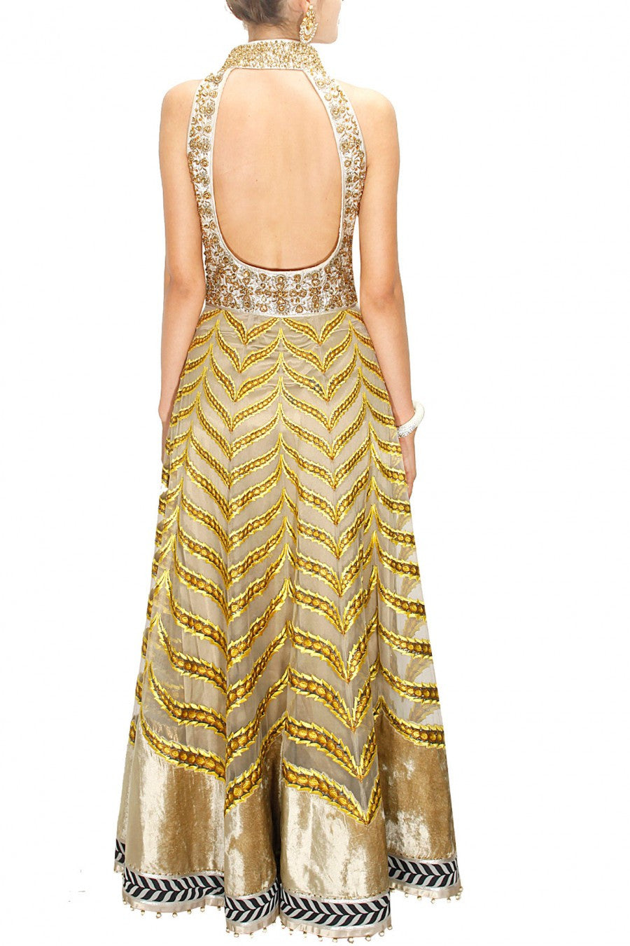 Black and Golden Anarkali Suits