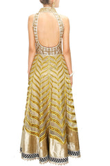 Black and Golden Anarkali Suits