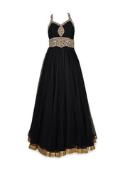 Black color Indo-Western Net Gown