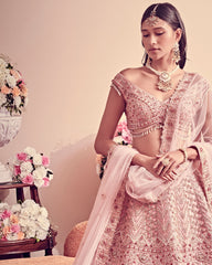 Blush Pink Bridal Lehenga