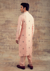 Blush Pink Color Mirror Embroidery Kurta Set