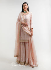 Blush Pink Color Wedding Sharara Set Najma