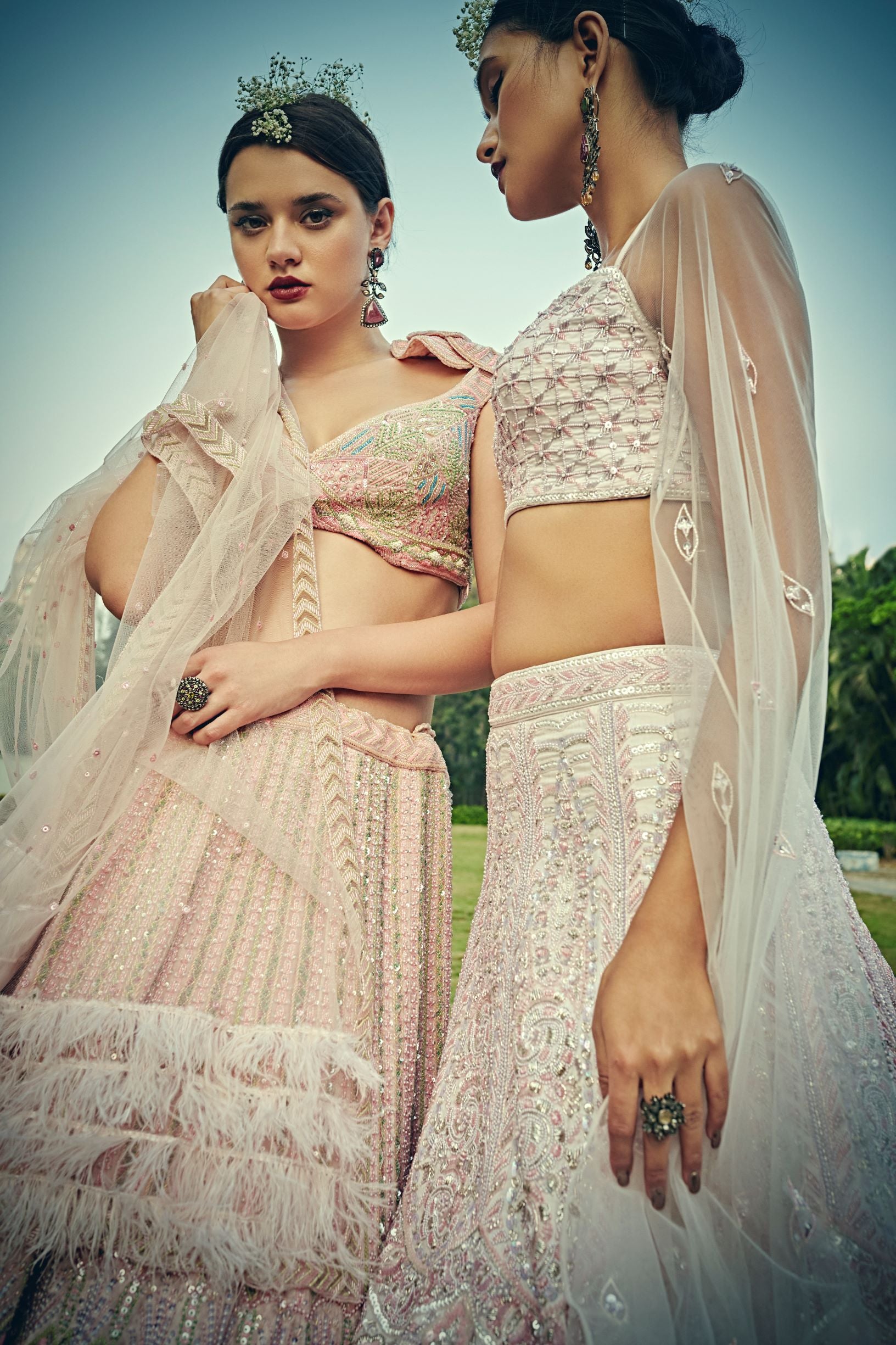 Blush Pink Colour Wedding Lehenga