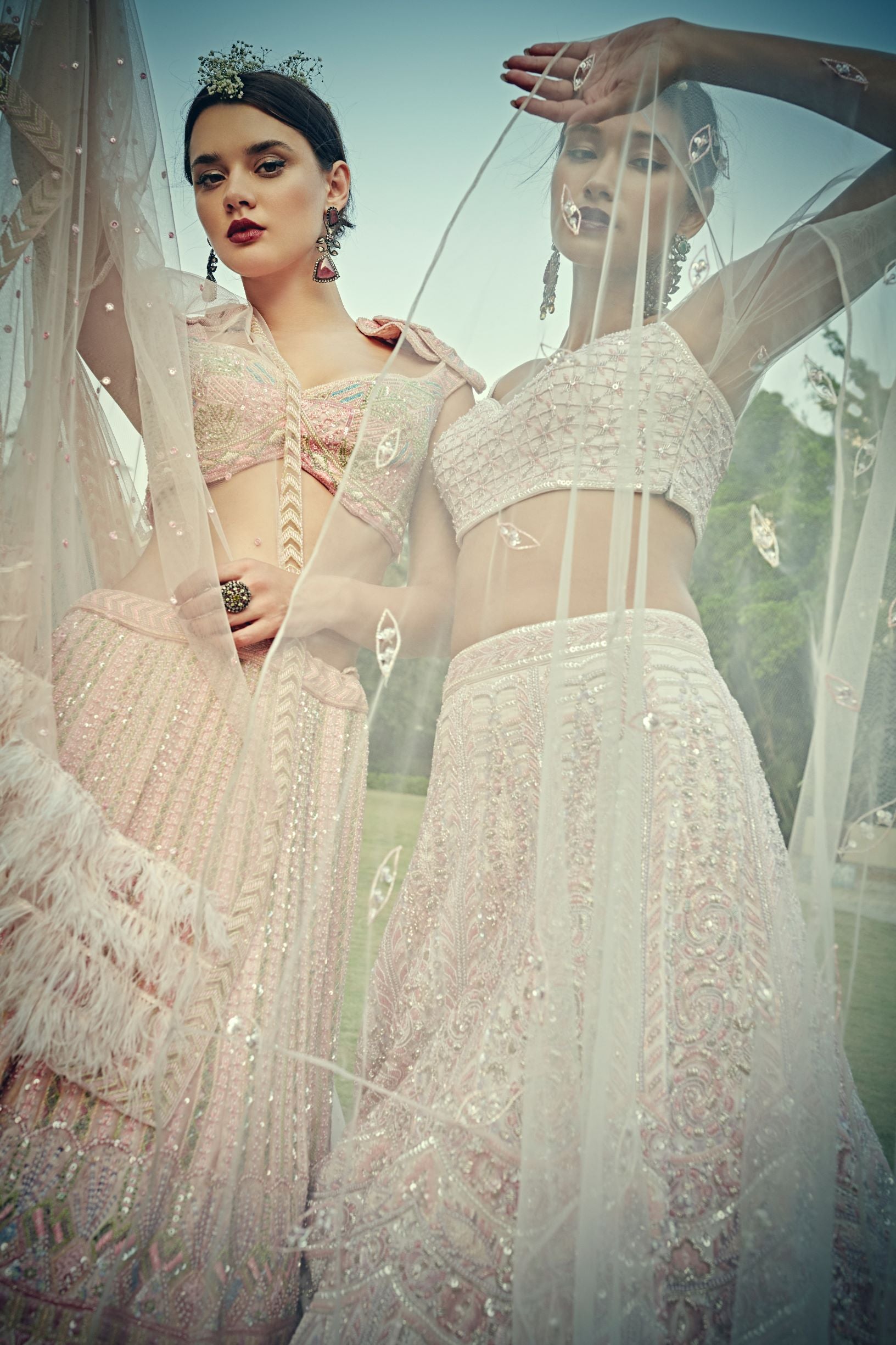 Blush Pink Colour Wedding Lehenga