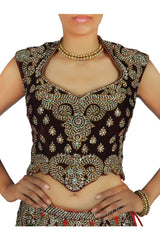 Brick orange color Bridal Lehenga/Chaniya Choli