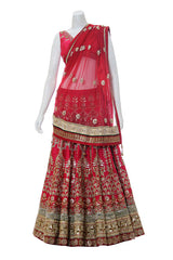 Bridal lehenga choli in Red color
