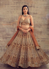 Bronze Gold Wedding Lehenga MEHRISH