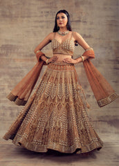 Bronze Gold Wedding Lehenga MEHRISH