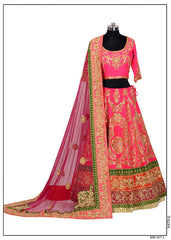 Fuschia Pink Wedding Lehenga in Zardozi Embroidery by Panache Haute Couture