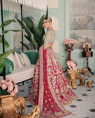 Dark Rose Pink Color Wedding Lehenga