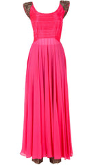 Dark pink color anarkali