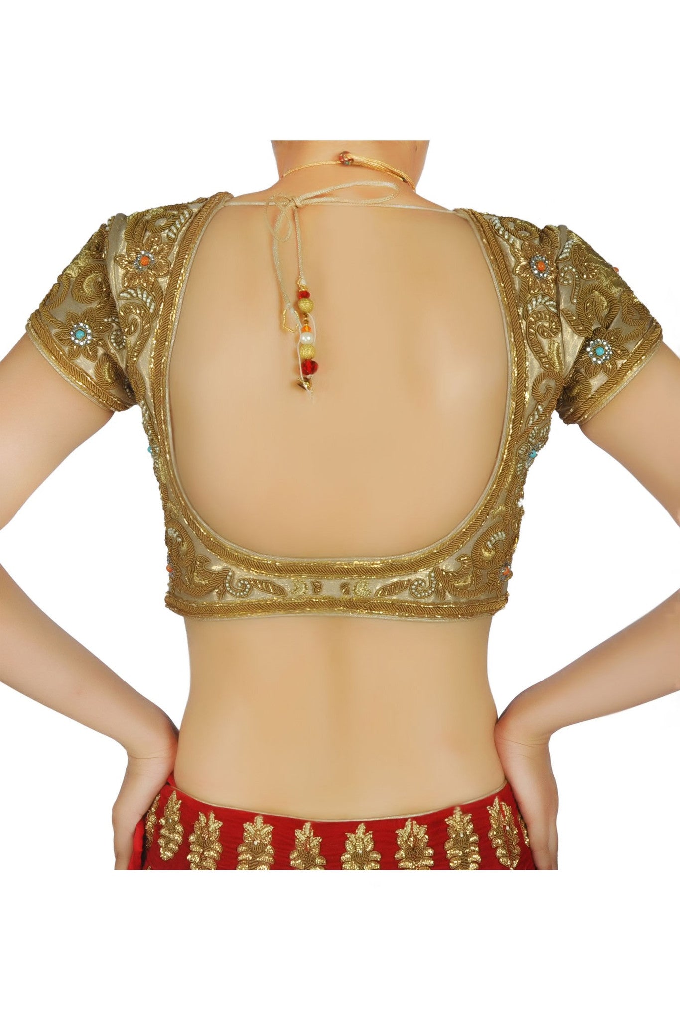 Deep red color Bridal lehenga / chaniya choli