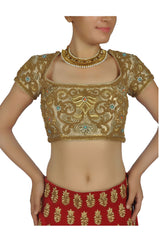 Deep red color Bridal lehenga / chaniya  choli